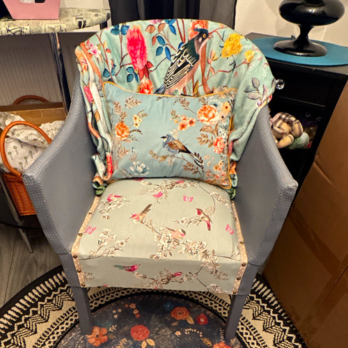 Grey upholstered accent chair - upholstered,