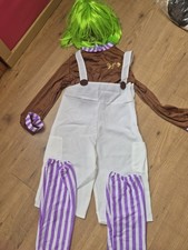 Willy Wonka Oompa Loompa Fancy Dress Charlie and the Chocolate Factory Age 8-10