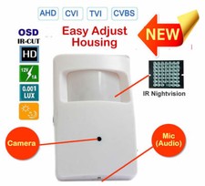 1080P CCTV Covert Hidden Spy Camera PIR Shape Hybrid Night vision Mic audio UK