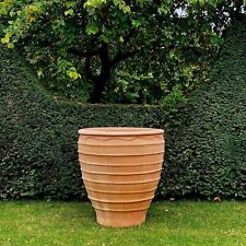 XL 80cm Large Elii Cretan Terracotta Planter, Hand-Thrown Frost-Proof Clay