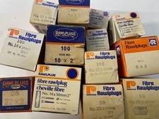 Fibre rawlplugs screw fixings - fibre,