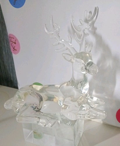 Plastic transparent reindeer - plastic,