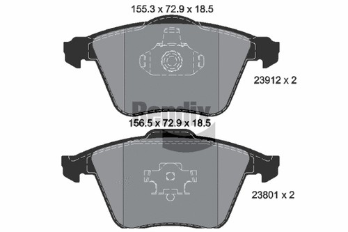 Front brake pad set disc - set,