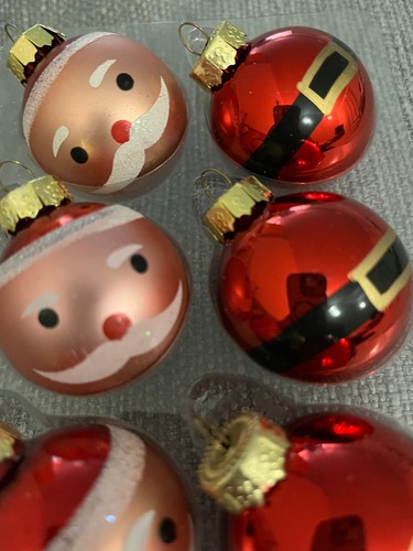 Santa glass christmas baubles - santa,
