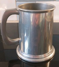 Don Pewter Tankard With Glass Bottom. Made In Sheffield