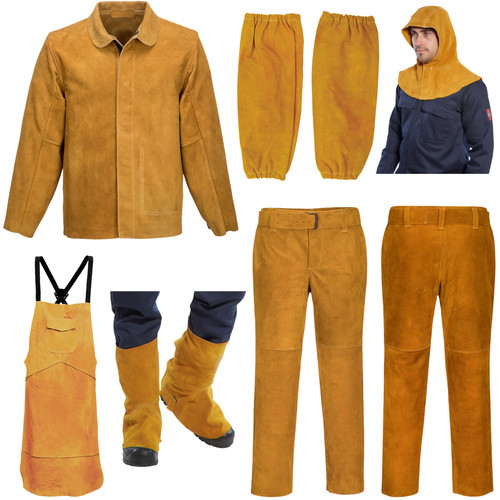 Cowhide leather welding jacket - cowhide,