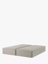 Pocket Sprung Zip Link Divan Base Super King Size Soft Touch Chenille Grey True