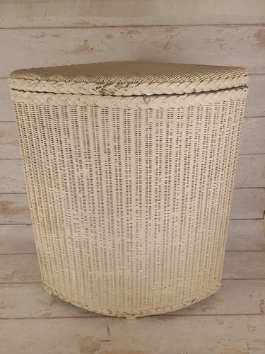 Vintage wicker corner laundry - wicker,