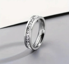 Woman’s Ring cubic zirconia eternity Titanium Ring Wedding Ring Party Fashion