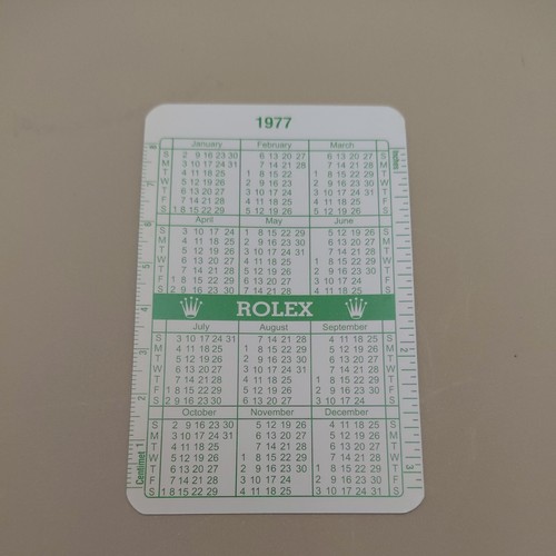 Rolex calander cards - ,