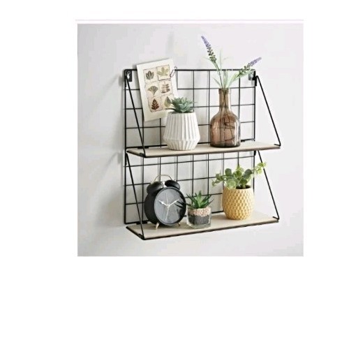 Folding tier wall shelf - folding, 2