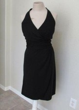 WHBM womens 4 black lbd halter