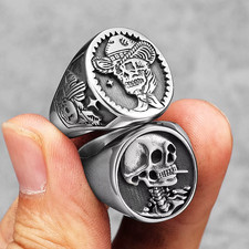 Skull Cowboy Ring Stainless