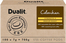 Dualit Colombian ESE Coffee Pods 100 Pack Medium Roast Single Origin