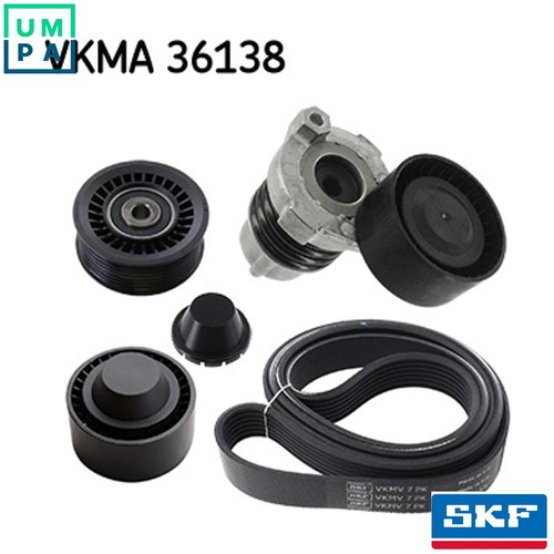 Vribbed belt set - belt, vkma
