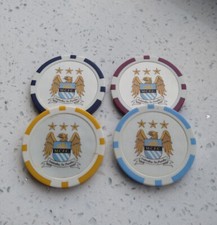 Manchester City Football Club Poker Chip Golf Ball Markers- 4 colours available