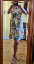 GORGEOUS TU LINEN BLEND - PRINT DRESS WITH POCKETS - SIZE 12