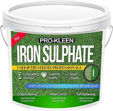 ProKleen Iron Sulphate Lawn Feed Tonic Turf Grass Greener Greening Damp 1KG