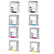 8 Ink Cartridge For HP 1700cp 2230 2250 2280 2300 2300dtn 2300n 2600 2800 10 11