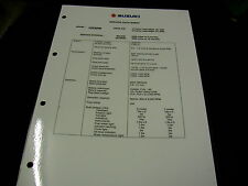 SUZUKI UX50 UX50W X Y 1999 2000 USED GENUINE SERVICE DATA SHEET