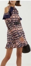 SELF PORTRAIT UK 14 Pink Navy