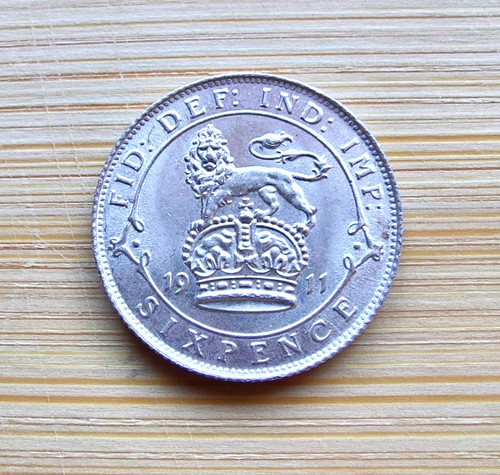 1911 george silver sixpence - 1911,
