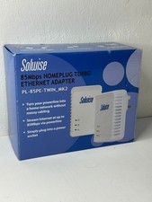 Solwise Homeplug AV 85Mbps Powerline Ethernet Adapter Kit PL-200-AV- TESTED