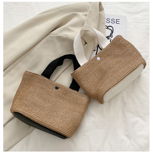 Ladies wicker handbag bag tote - handbag,