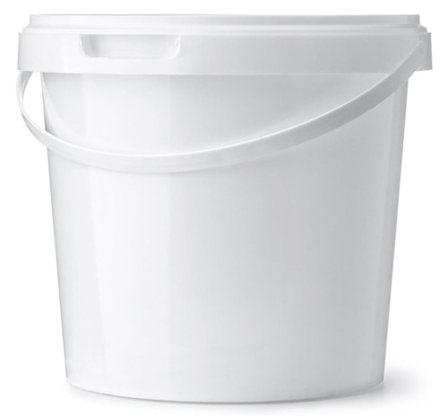 2pcs white plastic bucket - white,