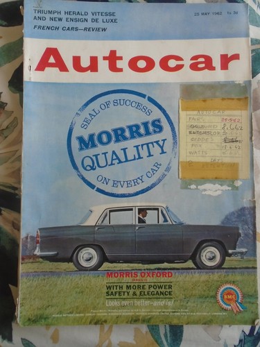 Autocar may 1962 renault - autocar,