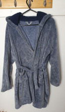 MATALAN Boys Age 12 Blue Mix Fleece Dressing Gown/Robe 