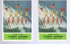 EP02  Set of 2 Cypress Gardens Water Ski Florida 556a