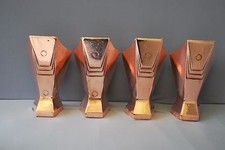 OLD ART DECO ROLL TOP BATH FEET ANTIQUE COPPER PLATE FOR A FREESTANDING BATH TUB