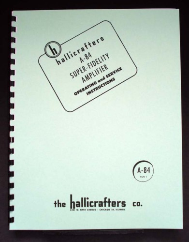 Hallicrafters 84 - hallicrafters, a-84