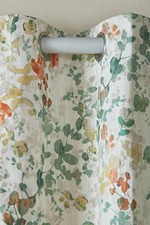 Laura Ashley Old Castle Leaves Fern Grn  Pair Lined Eyelet Curtains, W167 L137cm