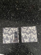 Butterfly Mirrored Glass Coasters Preloved