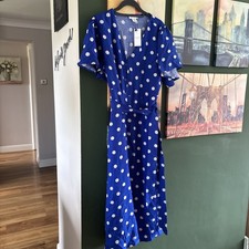 Wallis Dress - Blue With White