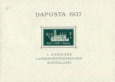 DANZIG 1937 MINIATURE SHEET