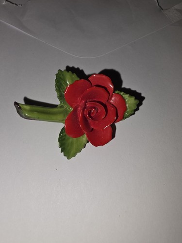 Vintage red rose bone - vintage,
