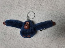 Kipling Blue Furry Monkey ‘Dorothy’ Key Chain & Ring