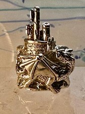 Castle Dragon ring size 6.25 Medieval sterling silver women