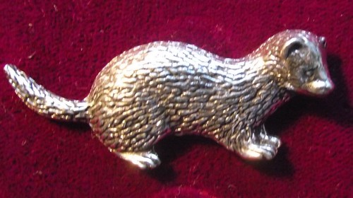 Pewter ferret stoat weasel - ferret,