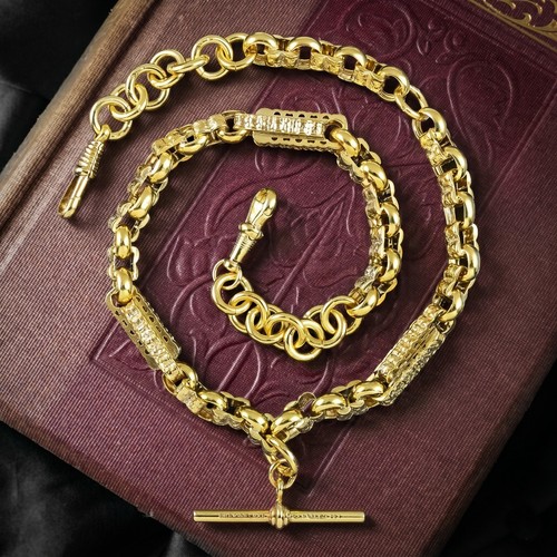 Antique victorian albert chain - antique,