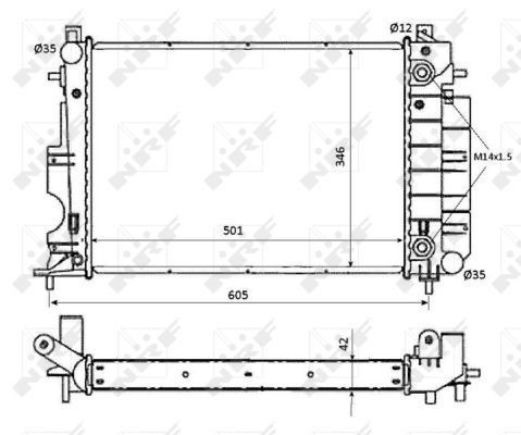 Nrf radiator for - saab, 900