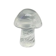 Mushroom Quartz Gemstone Crystal Carved Polished Mini Carving Quirky Gift  x 1