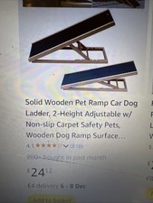 Solid Wooden Pet Ramp Car Dog