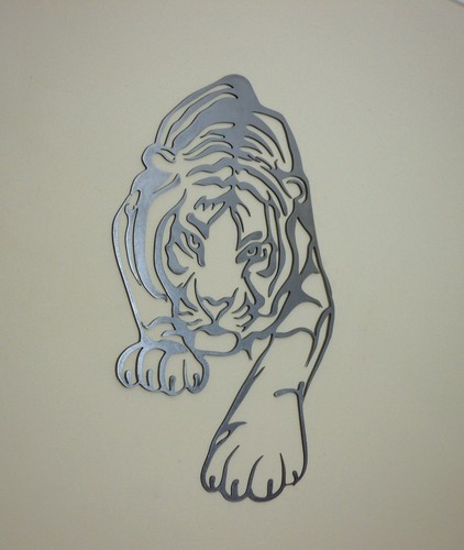 Metal tiger wall art - tiger, &