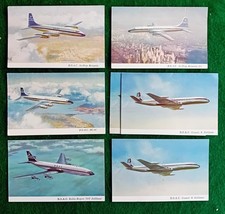 7 BOAC AIRLINER POSTCARDS