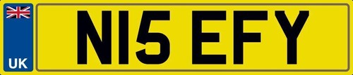 Nice initials number plate n15 - nice,
