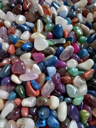 500g mixed polished crystal - mixed,